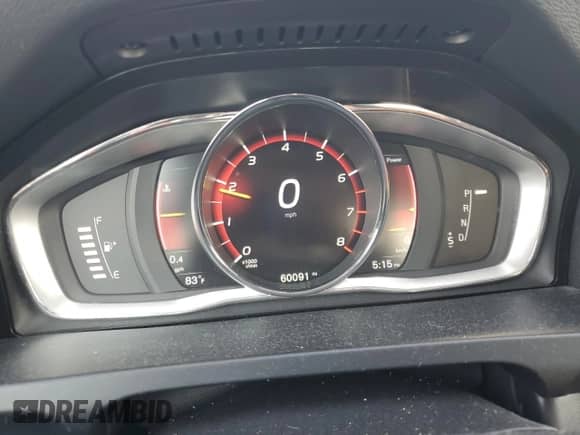 2015 Volvo S60 T6 Drive-E with VIN YV149MFK7F1343313, listed as a Copart auction lot 76279894 with 60,091 mi miles and Salvage title. Bid and sale history available at DreamBid. Image 9.