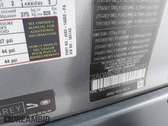 2018 Land Rover Range Rover Sport с VIN SALWR2RE9JA184143, выставлен на аукционе IAAI как лот 42536283 с пробегом 77 430 миль миль и . История ставок и продаж доступна на DreamBid. Изображение 9.