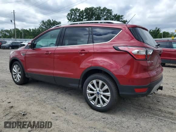 2017 Ford Escape Titanium with VIN 1FMCU9J92HUB62618, listed as a Copart auction lot 61932215 with 122,189 mi miles and Salvage title. Bid and sale history available at DreamBid. Image 2.