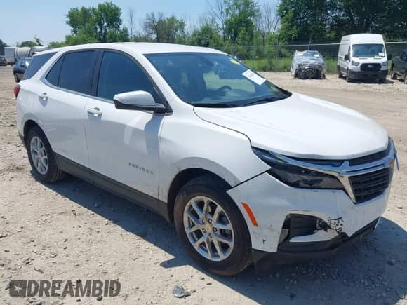2022 Chevrolet Equinox LT with VIN 3GNAXKEV0NL308979, listed as a IAAI auction lot 42644106 with 25,116 mi miles and . Bid and sale history available at DreamBid. Image 1.
