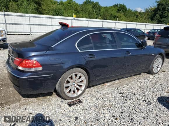 2007 BMW 7 Series 750Li with VIN WBAHN83597DT71653, listed as a Copart auction lot 67342095 with Not provided miles and Clean title. Bid and sale history available at DreamBid. Image 3.