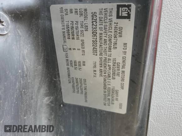 2007 Saturn VUE I4 z VIN 5GZCZ33D67S824357, wystawiony jako Copart lot #79094814 z przebiegiem 163 618 mil mil oraz Szkoda całkowita • Salvage title. Historia ofert i sprzedaży dostępna na DreamBid. Obrazek 13.