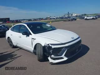 2024 Hyundai Sonata N Line with VIN KMHL54JC7RA351540, listed as a IAAI auction lot 42682713 with 11,250 mi miles and . Bid and sale history available at DreamBid. Image 1.