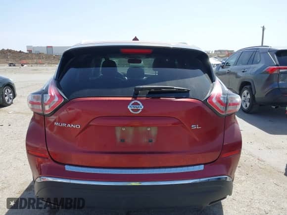 2015 Nissan Murano SL с VIN 5N1AZ2MG5FN265243, выставлен на аукционе IAAI как лот 41823398 с пробегом 181 954 миль миль и . История ставок и продаж доступна на DreamBid. Изображение 16.