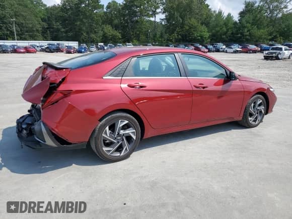 2025 Hyundai Elantra Limited with VIN KMHLN4DJXSU131484, listed as a Copart auction lot 69449065 with 9,349 mi miles and Salvage title. Bid and sale history available at DreamBid. Image 3.
