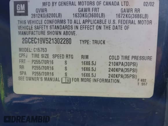 2002 Chevrolet Silverado 1500 LS с VIN 2GCEC19V521302280, выставлен на аукционе IAAI как лот 43103644 с пробегом 226 967 миль миль и . История ставок и продаж доступна на DreamBid. Изображение 9.