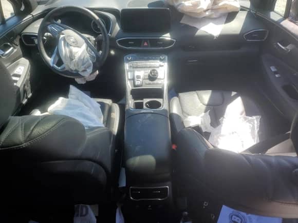 2021 Hyundai Santa Fe Calligraphy with VIN 5NMS5DALXMH332138, listed as a Copart auction lot 53534895 with 33,759 mi miles and Salvage title. Bid and sale history available at DreamBid. Image 8.