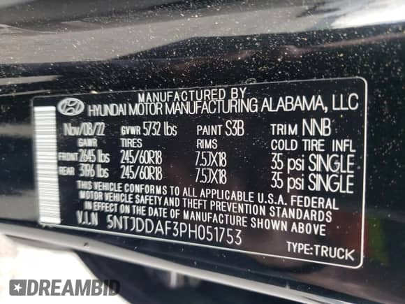 2023 Hyundai Santa Cruz SEL Premium z VIN 5NTJDDAF3PH051753, wystawiony jako Copart lot #73248024 z przebiegiem 13 533 mil mil oraz Szkoda całkowita • Salvage title. Historia ofert i sprzedaży dostępna na DreamBid. Obrazek 15.