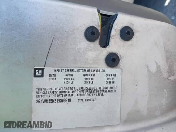 2001 Chevrolet Impala LS с VIN 2G1WH55K319308919, выставлен на аукционе IAAI как лот 42402791 с пробегом 166 262 миль миль и . История ставок и продаж доступна на DreamBid. Изображение 9.