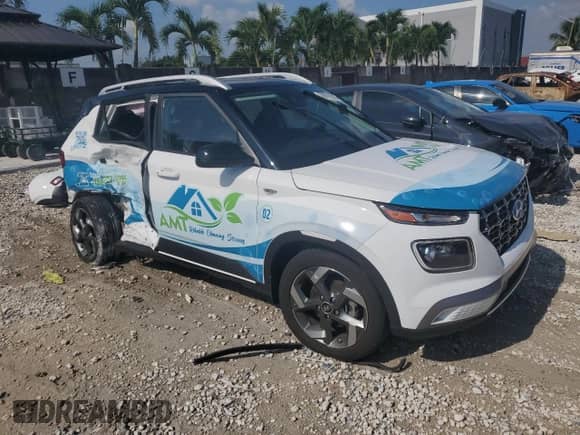 2022 Hyundai Venue SEL z VIN KMHRC8A3XNU189256, wystawiony jako Copart lot #70017225 z przebiegiem 26 832 mil mil oraz Nie do naprawy • Non repairable. Historia ofert i sprzedaży dostępna na DreamBid. Obrazek 4.