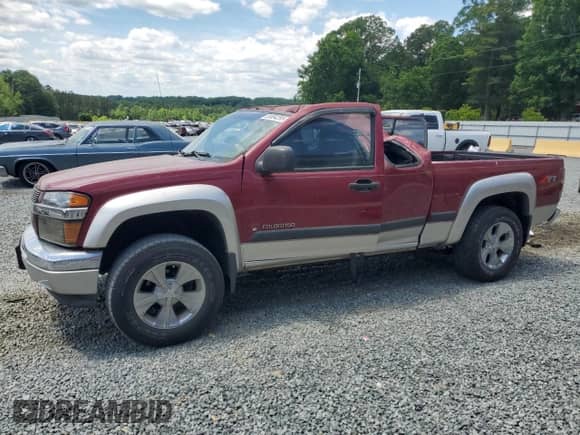 2004 Chevrolet Colorado Z71 with VIN 1GCDS196748128218, listed as a Copart auction lot 55894295 with 146,146 mi miles and Salvage title. Bid and sale history available at DreamBid. Image 1.
