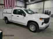 2024 Chevrolet Silverado 1500 Work Truck with VIN 1GCRAAEK0RZ282640, listed as a Copart auction lot 71869974 with 11,398 mi miles and Salvage title. Bid and sale history available at DreamBid. Image 4.