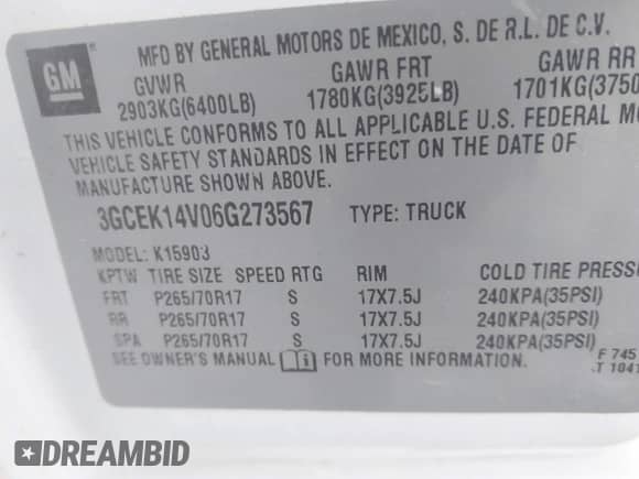 2006 Chevrolet Silverado 1500 Work Truck с VIN 3GCEK14V06G273567, выставлен на аукционе IAAI как лот 42028541 с пробегом 193 399 миль миль и . История ставок и продаж доступна на DreamBid. Изображение 9.