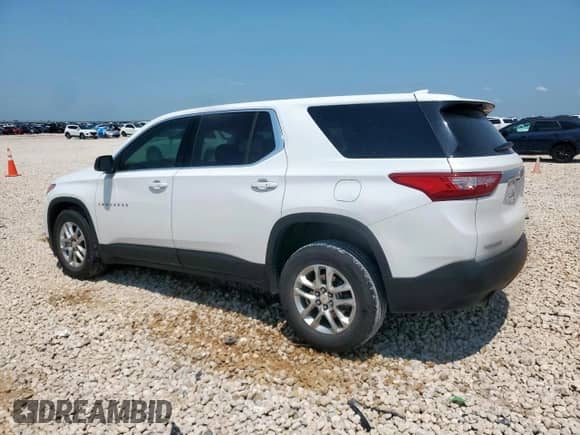 2021 Chevrolet Traverse LS with VIN 1GNERFKW6MJ242685, listed as a Copart auction lot 68121205 with 55,853 mi miles and Salvage title. Bid and sale history available at DreamBid. Image 2.