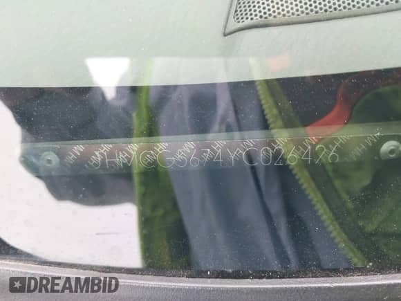 2000 Honda Accord SE with VIN JHMCG5674YC026426, listed as a IAAI auction lot 43001114 with 204,167 mi miles and . Bid and sale history available at DreamBid. Image 9.