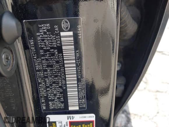 2011 Toyota Camry LE с VIN 4T1BF3EK5BU155606, выставлен на аукционе IAAI как лот 42949966 с пробегом 220 586 миль миль и . История ставок и продаж доступна на DreamBid. Изображение 9.