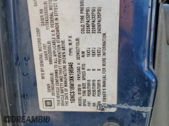 1999 Chevrolet Blazer LS с VIN 1GNCS18W1XK196946, выставлен на аукционе Copart как лот 52363064 с пробегом Не указан миль и На запчасти • Non repairable. История ставок и продаж доступна на DreamBid. Изображение 12.