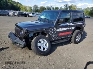 2020 Jeep Wrangler Sport S with VIN 1C4GJXAN6LW228584, listed as a Copart auction lot 71354105 with 106,166 mi miles and Salvage title. Bid and sale history available at DreamBid. Image 1.