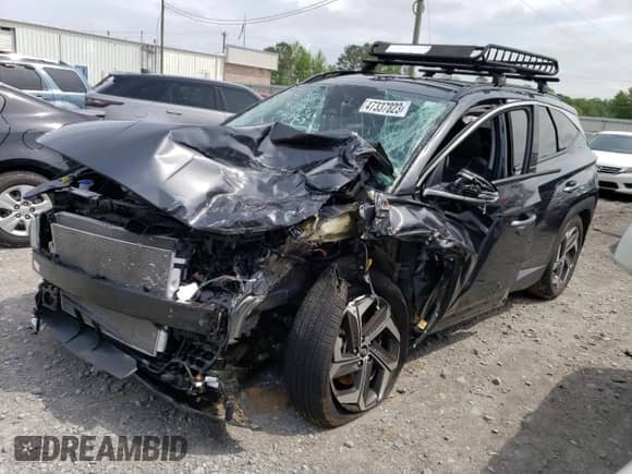 2023 Hyundai Tucson Limited z VIN 5NMJE3AE6PH169533, wystawiony jako Copart lot #47337823 z przebiegiem Nie podano mil oraz Szkoda całkowita • Salvage title. Historia ofert i sprzedaży dostępna na DreamBid. Obrazek 1.