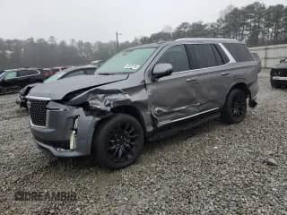 2021 Cadillac Escalade Premium Luxury with VIN 1GYS4BKL1MR445245, listed as a Copart auction lot 42578795 with 40,416 mi miles and Salvage title. Bid and sale history available at DreamBid. Image 1.