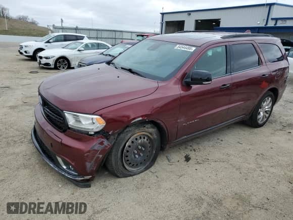 2016 Dodge Durango Citadel Anodized Platinum with VIN 1C4SDJET0GC412529, listed as a Copart auction lot 54544495 with 152,002 mi miles and Clean title. Bid and sale history available at DreamBid. Image 1.
