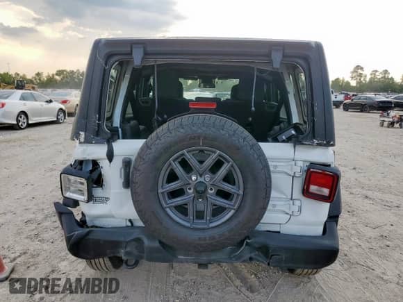 2025 Jeep Wrangler Sport S с VIN 1C4PJXDN4SW540350, выставлен на аукционе Copart как лот 81262915 с пробегом 1 309 миль миль и Списание • Salvage title. История ставок и продаж доступна на DreamBid. Изображение 6.