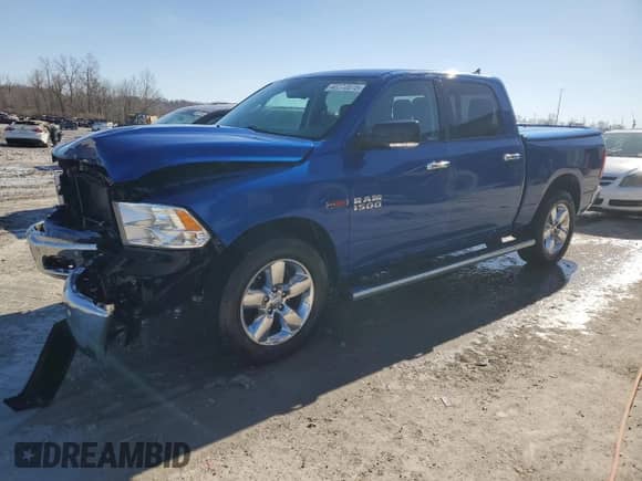 2016 Ram 1500 SLT with VIN 1C6RR7LM7GS239233, listed as a Copart auction lot 46272075 with 65,602 mi miles and Salvage title. Bid and sale history available at DreamBid. Image 1.