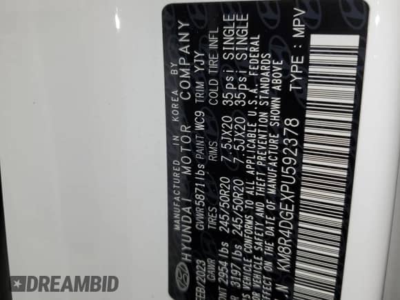 2023 Hyundai Palisade SEL с VIN KM8R4DGEXPU592378, выставлен на аукционе Copart как лот 55386084 с пробегом 10 826 миль миль и . История ставок и продаж доступна на DreamBid. Изображение 13.