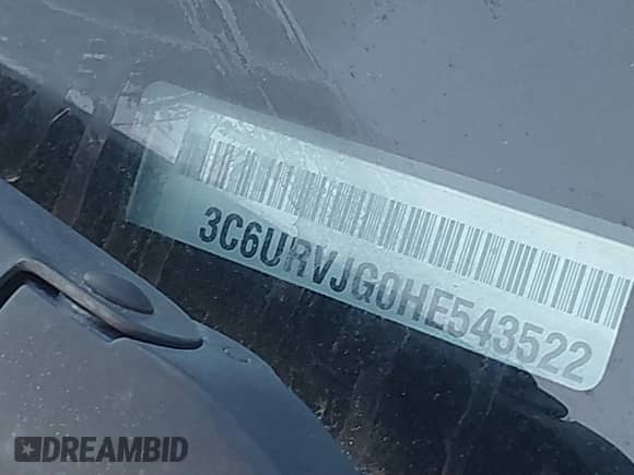 2017 Ram ProMaster Cargo z VIN 3C6URVJG0HE543522, wystawiony jako IAAI lot #41792212 z przebiegiem 165 974 mil mil oraz . Historia ofert i sprzedaży dostępna na DreamBid. Obrazek 9.