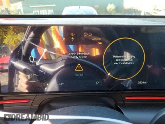 2024 Hyundai Kona N Line с VIN KM8HACA30RU103432, выставлен на аукционе Copart как лот 74063904 с пробегом 7 506 миль миль и Списание • Salvage title. История ставок и продаж доступна на DreamBid. Изображение 9.