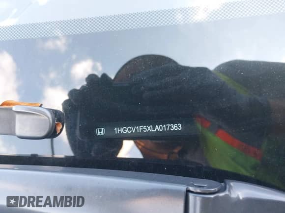 2020 Honda Accord EX-L z VIN 1HGCV1F5XLA017363, wystawiony jako IAAI lot #43313566 z przebiegiem 20 960 mil mil oraz . Historia ofert i sprzedaży dostępna na DreamBid. Obrazek 9.