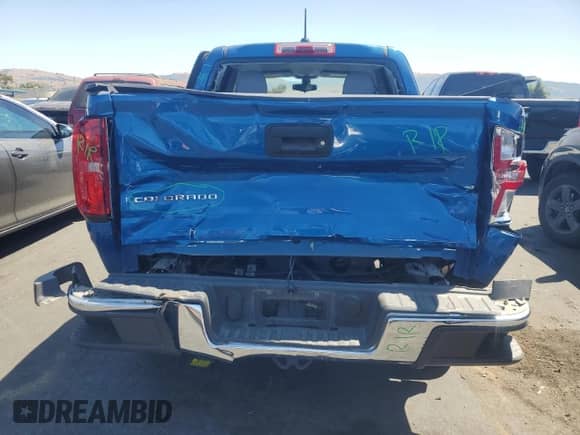 2021 Chevrolet Colorado 2WD Work Truck with VIN 1GCGSBEA0M1122248, listed as a Copart auction lot 65557795 with 91,441 mi miles and Salvage title. Bid and sale history available at DreamBid. Image 6.