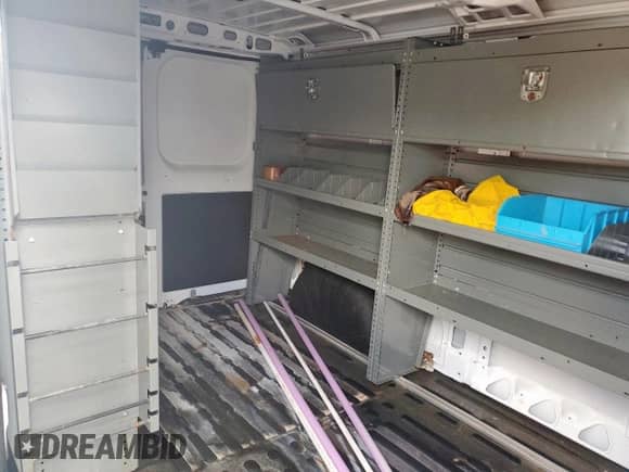 2024 Ram ProMaster Cargo Tradesman с VIN 3C6LRVAG3RE144908, выставлен на аукционе Copart как лот 64447025 с пробегом Не указан миль и Списание • Salvage title. История ставок и продаж доступна на DreamBid. Изображение 10.