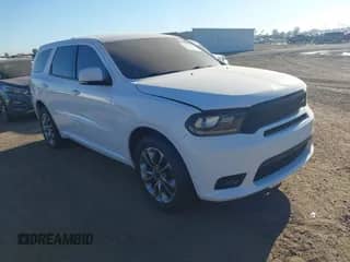 2019 Dodge Durango GT Plus with VIN 1C4RDJDG9KC722433, listed as a IAAI auction lot 43493412 with 95,545 mi miles and . Bid and sale history available at DreamBid. Image 1.