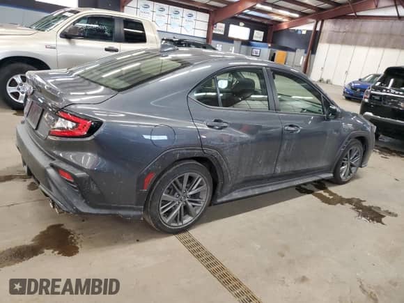 2023 Subaru WRX with VIN JF1VBAA61P9806420, listed as a Copart auction lot 42436265 with 19,248 mi miles and Salvage title. Bid and sale history available at DreamBid. Image 3.