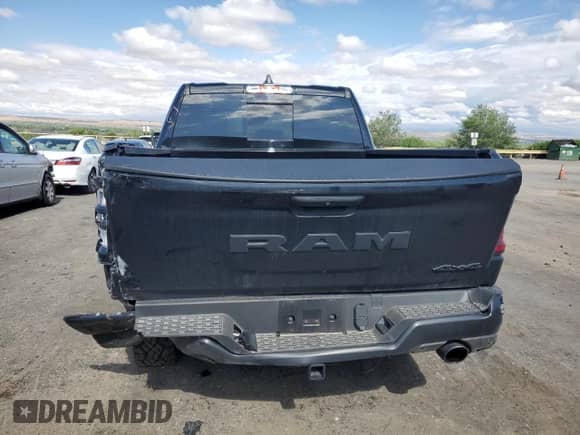 2025 Ram 1500 Warlock with VIN 1C6SRFGP7SN697913, listed as a Copart auction lot 57981245 with 3,580 mi miles and Salvage title. Bid and sale history available at DreamBid. Image 6.