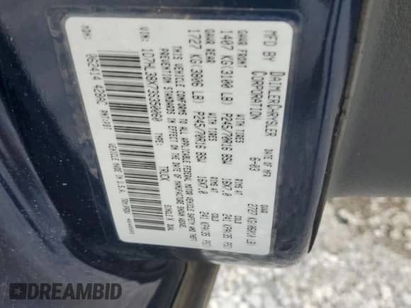 2003 Dodge Dakota Sport with VIN 1D7HL38X73S350060, listed as a Copart auction lot 56656905 with 189,248 mi miles and Salvage title. Bid and sale history available at DreamBid. Image 12.