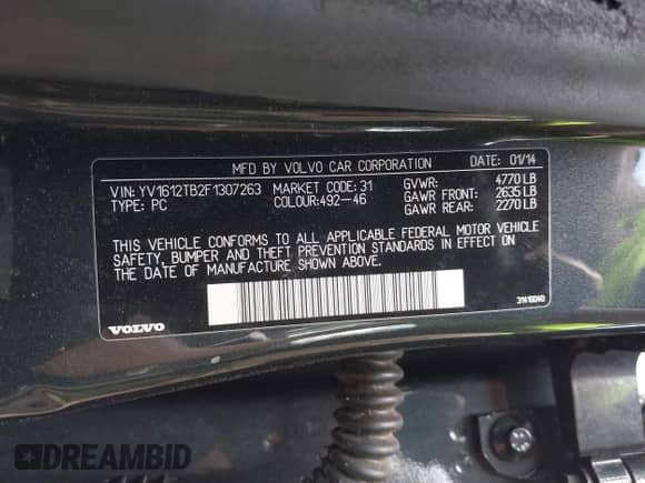 2015 Volvo S60 T5 Premier с VIN YV1612TB2F1307263, выставлен на аукционе IAAI как лот 42002548 с пробегом 107 433 миль миль и . История ставок и продаж доступна на DreamBid. Изображение 9.
