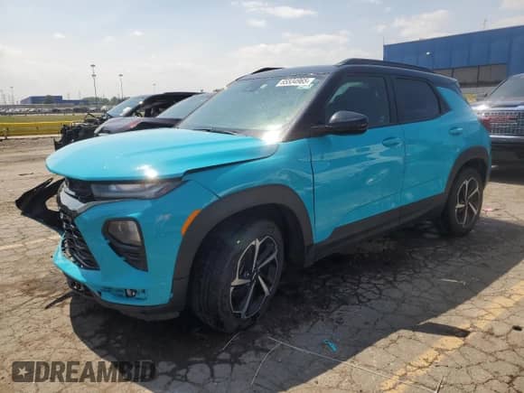 2022 Chevrolet TrailBlazer RS z VIN KL79MUSL6NB065924, wystawiony jako Copart lot #65534965 z przebiegiem 77 217 mil mil oraz Nie do naprawy • Non repairable. Historia ofert i sprzedaży dostępna na DreamBid. Obrazek 1.