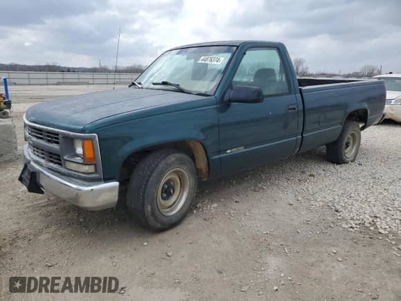 1996 Chevrolet Silverado 1500 with VIN 1GCEC14W0TZ148697, listed as a Copart auction lot 44876374 with 209,595 mi miles and Salvage title. Bid and sale history available at DreamBid. Image 1.