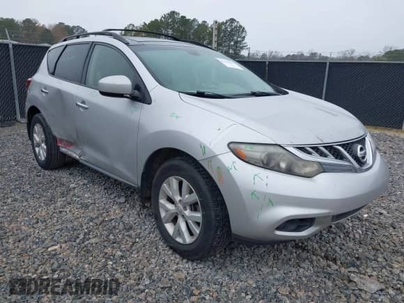 2012 Nissan Murano SV with VIN JN8AZ1MU9CW113514, listed as a IAAI auction lot 41139063 with 138,817 mi miles and . Bid and sale history available at DreamBid. Image 1.