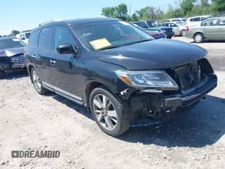 2014 Nissan Pathfinder S z VIN 5N1AR2MM7EC652571, wystawiony jako IAAI lot #42641349 z przebiegiem 208 810 mil mil oraz . Historia ofert i sprzedaży dostępna na DreamBid. Obrazek 1.