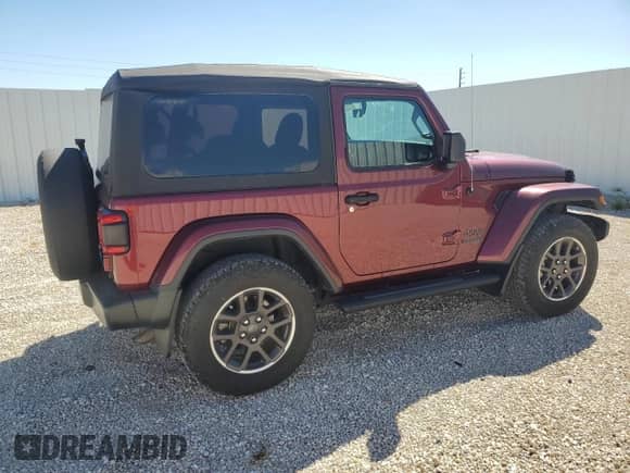 2021 Jeep Wrangler Willys with VIN 1C4GJXAN7MW651854, listed as a Copart auction lot 82452175 with 40,813 mi miles and Salvage title. Bid and sale history available at DreamBid. Image 3.