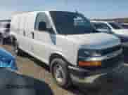 2024 Chevrolet Express Cargo with VIN 1GCWGAF76R1103432, listed as a Copart auction lot 50196405 with 15,096 mi miles and Salvage title. Bid and sale history available at DreamBid. Image 4.
