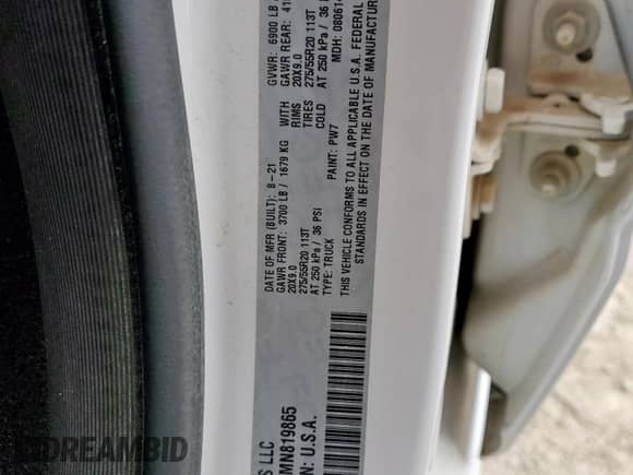 2021 Ram 1500 Lone Star с VIN 1C6RREBT9MN819865, выставлен на аукционе Copart как лот 54245815 с пробегом 57 810 миль миль и Списание • Salvage title. История ставок и продаж доступна на DreamBid. Изображение 12.