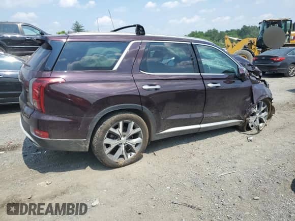 2021 Hyundai Palisade SEL with VIN KM8R3DHE4MU267495, listed as a Copart auction lot 59727554 with 79,764 mi miles and Salvage title. Bid and sale history available at DreamBid. Image 3.