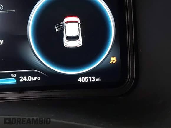 2023 Hyundai Kona with VIN KM8KH3AC9PU009337, listed as a IAAI auction lot 42827068 with 40,513 mi miles and . Bid and sale history available at DreamBid. Image 15.