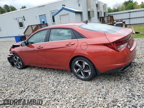 2022 Hyundai Elantra Limited with VIN KMHLP4AG8NU334168, listed as a Copart auction lot 57939555 with 57,247 mi miles and Salvage title. Bid and sale history available at DreamBid. Image 2.