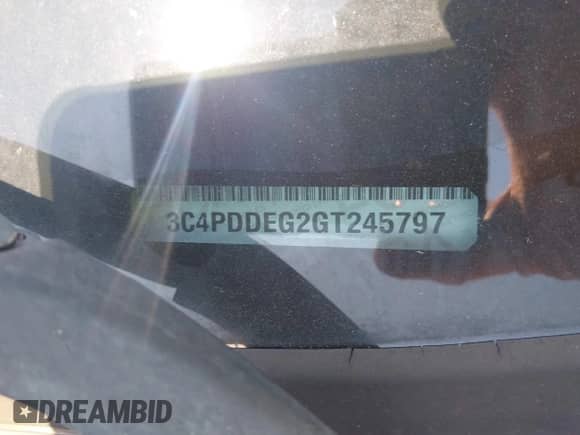 2016 Dodge Journey R/T с VIN 3C4PDDEG2GT245797, выставлен на аукционе IAAI как лот 43069543 с пробегом Не указан миль и . История ставок и продаж доступна на DreamBid. Изображение 9.