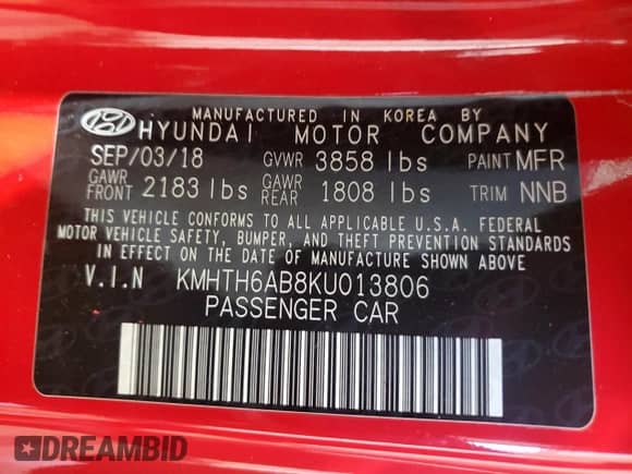 2019 Hyundai Veloster Turbo R-Spec z VIN KMHTH6AB8KU013806, wystawiony jako Copart lot #67036063 z przebiegiem 15 599 mil mil oraz . Historia ofert i sprzedaży dostępna na DreamBid. Obrazek 13.